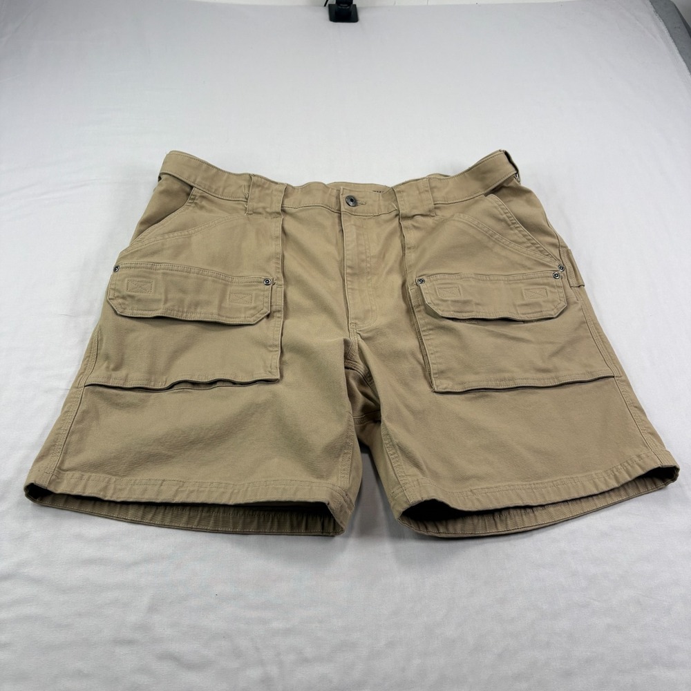 Duluth Trading Co Shorts Mens 44 (Fits 42) Brown Coolmax‎ Flex Firehose Outdoor